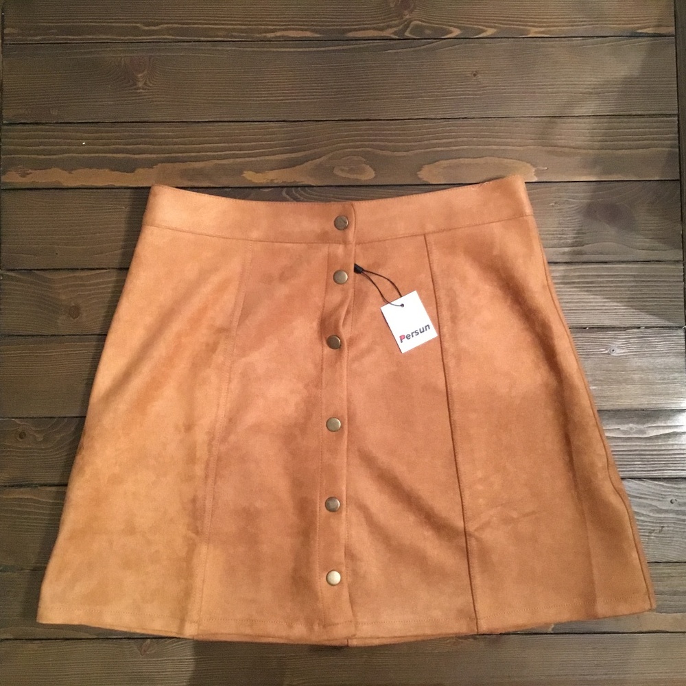 Persun -  Suedette High Waist Skirt